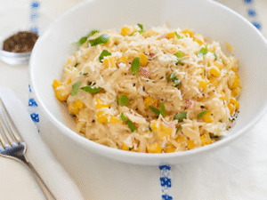 Creamy Corn and Orzo